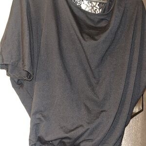 Gray Asymmetrical Short Sleeve Relaxed Tee